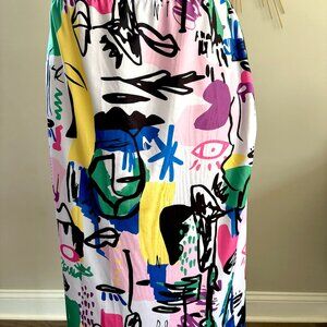 Graffiti Print Skirt